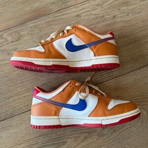 Nike Youth Orange & Blue Dunks